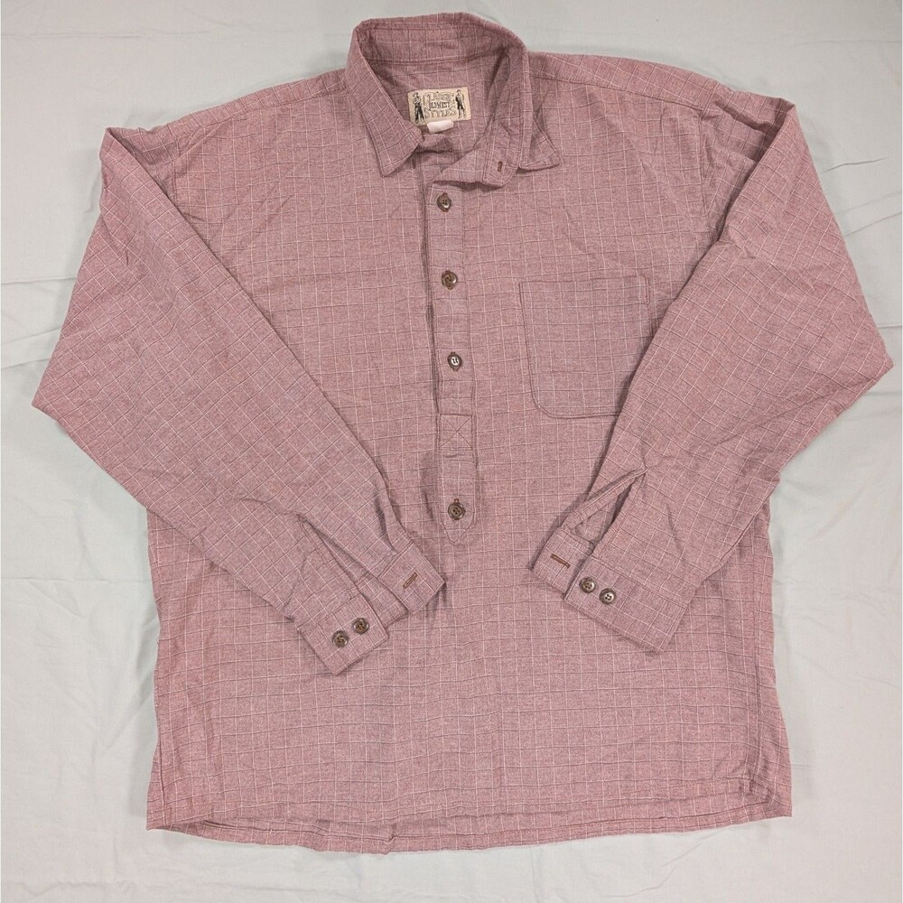 Old West Long Sleeve Button Up Maroon Casual Western Style Medium